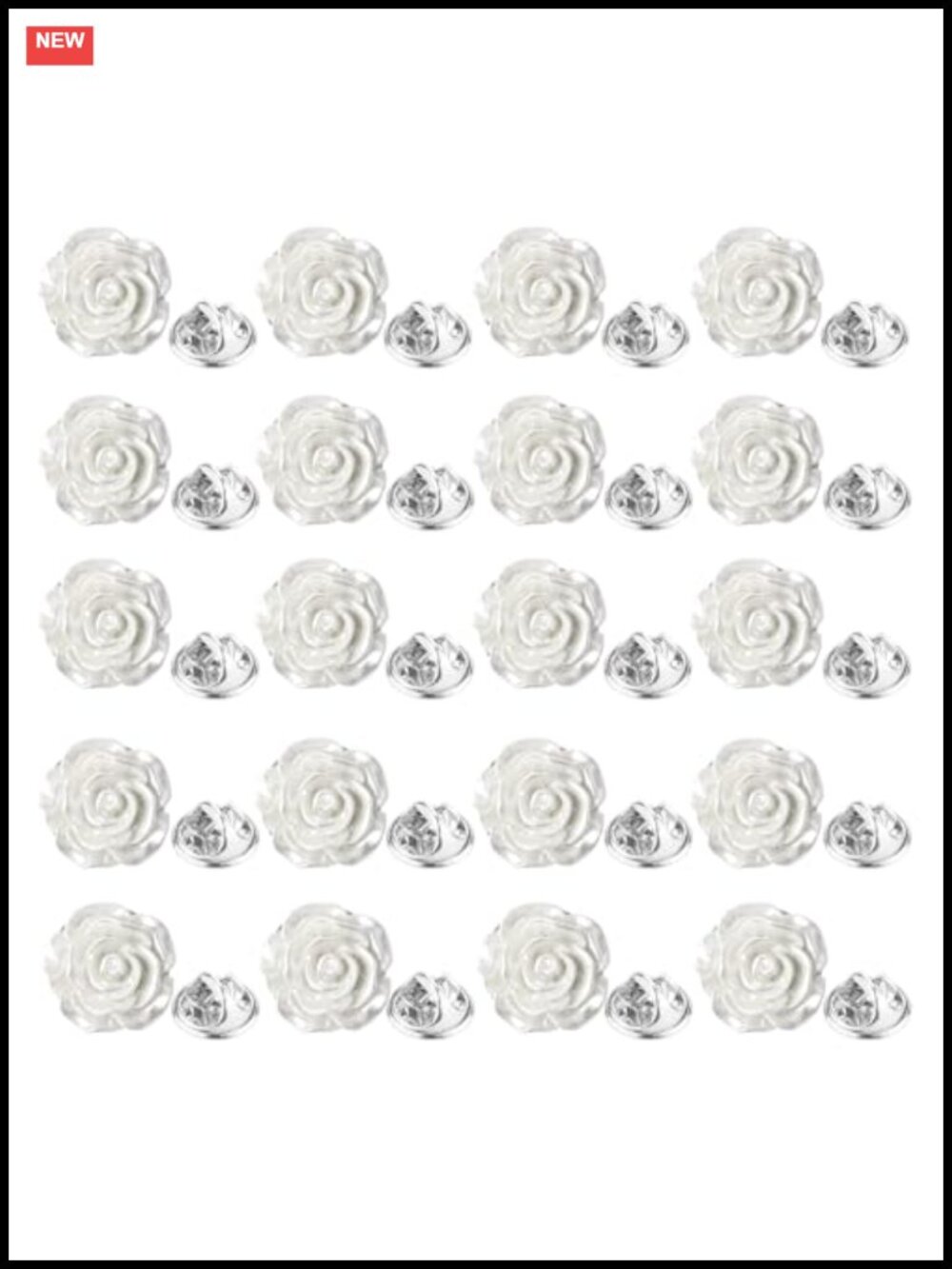 20 Enamel Rose Flower Brooches Pins for Women Men Clothing Bags Jackets